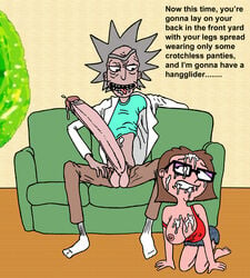 american_dad crossover genderswap large_breasts male rick_and_morty rick_sanchez rule_63 sbb steve_smith