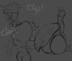 1boy 2girls ass ass_clapping basket bassie_(dandy's_world) big_ass big_balls big_butt big_penis boobs bottom_heavy clapping_ass clapping_butt clapping_cheeks dandy's_world dandys_world fluffy gloves goob_(dandy's_world) hyper hyper_balls hyper_genitalia hyper_penis hyper_testicles roblox scared sketch tagme tisha_(dandy's_world) tissue_box toon u_nkno3ngrounds