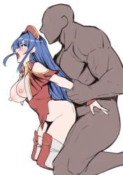 1boy 1girls age_difference arm_grab blue_eyes blue_hair breasts breasts_out clothed_sex crying crying_with_eyes_open dark-skinned_male dark_skin defeat defeated defeated_heroine doggy_style faceless_male female fire_emblem fire_emblem:_the_binding_blade forced human human_female human_male jony_(avion_mura) jonylaser kneeling large_breasts larger_male light-skinned_female lilina_(fire_emblem) long_hair maledom mature_male medium_breasts muscular muscular_male nipples older_male open_mouth rape restrained scared sex sex_from_behind shouting simple_background size_difference slim_waist smaller_female tears teenager thighhighs torn_clothes unfinished vaginal_penetration very_long_hair younger_female