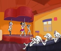 101_dalmatian_street 101_dalmatians 2023 2boys 3_toes 4_fingers 4girls adolescent anthro anthro_female anthro_focus anthro_male anthro_only anthrofied anthropomorphic balls bikini biped black_body black_eyes black_fur black_nose black_pawpads black_spots blush bottomwear breasts brothers canid canine canis cellphone chastity chastity_cage chastity_device closed_eyes clothed clothed_anthro clothed_male clothes clothing cock collar crossdressing crossing_legs dallas_(101_dalmatians) dalmatian dancing dawkins_(101_dalmatians) deja_vu_(101_dalmatians) destiny_(101_dalmatians) diacordst diamond_(shape) dick digital_media_(artwork) digitigrade disney dog_collar dolly_(101_dalmatians) domestic_canine domestic_dog dylan_(101_dalmatians) eyeshadow feet female female_anthro female_canine female_dog fingers floppy_ears genitals group hands heart_symbol hi_res high_resolution highres hindpaw holding_phone large_ears makeup male male_anthro male_canine male_dog mammal miniskirt naked naked_anthro naked_male nude nude_anthro nude_male open_mouth open_smile pawpads paws penis phone pink_bikini pink_penis pink_skirt pink_spots pole pole_dancing pose posing recording recording_on_phone recording_video siblings sisters sitting skirt smile smiling spots spotted_body spotted_fur stage stripper_pole tail toes triplets white_body white_fur young young_anthro