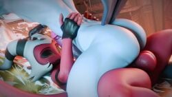 3d 3d_animation anal anal_sex animated anthro anthro_penetrated avian avian_humanoid bed bedroom cum cum_in_ass cum_inside demon fat_ass furry gay gay_anal gay_male gay_sex hands_on_hips height_difference helluva_boss imp moxxie_(helluva_boss) moxxie_(valorlynz) owl owl_demon riding riding_penis size_difference sound stolas_(helluva_boss) tagme thick_thighs twitchyanimation video