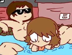 animated blowjob fellatio gif hot_spring loop male mattyburrito may_(pokemon) nude_female pokemon w.t.dinner