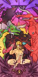 acecream breath_of_the_wild corruption cum facial link lizalfos moblin monster size_difference slime tentacle the_legend_of_zelda yaoi