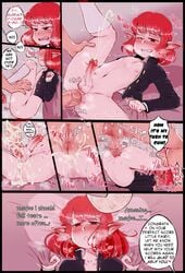 2boys anal anal_penetration anal_sex blush blushing bottomless bottomless_male comic cum cum_in_ass cum_inside cum_on_body cum_while_penetrated fairy femboy gloxinia grade_prostitution hands-free hands-free_orgasm handsfree_ejaculation human human_on_male human_penetrating kneehighs male_only nanatsu_no_taizai onomatopoeia orgasm orgasm_face orgasm_from_anal penetration penis peonymami plap pointy_ears post_orgasm prostitution red_hair rough_sex sex sexual_favor sloppy student teacher teacher_and_student trap yaoi