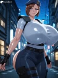 1girls ai_generated alternate_version_available animated belt biohazard blue_eyes blue_eyes_female bouncing_ass bouncing_breasts brown_hair brown_hair_female brunette brunette_female brunette_hair cameltoe capcom cleavage curvy erect_nipples female gigantic_breasts gloves grok hat huge_areolae huge_ass jill_valentine nai_diffusion no_sound puffy_nipples realistic resident_evil rocktoberai roque short_hair short_hair_female stable_diffusion thick_lips video voluptuous wide_hips
