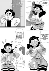 1girls 2boys age_difference betrayal bimbo black_and_white breast_grab breast_sucking cartoon_network cheating cheating_girlfriend comic connie_maheswaran cucked_by_father cuckold dark_penis doompypomp english_text fat fat_man father father_and_son's_girlfriend greg_universe greyscale huge_breasts huge_penis larger_male microskirt monochrome netorare older_male penis school_uniform shortstack size_difference smaller_female son son_cuck speech_bubble steven_universe steven_universe_future tears text thick_thighs thighs thong whale_tail wide_hips younger_female