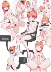 anal bar_censor blue_eyes censored crossdressing cum cum_inflation fellatio femboy feminine_male gay gay_sex girly handjob lan_mao_akko male male/male male_only male_pregnancy masturbation multiple_views naked orange_hair penis pregnant red_hair sex trap yaoi