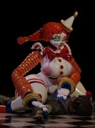 3d arnold_(fnaf) blender breasts breasts_out femdom five_nights_at_freddy's five_nights_at_freddy's:_secret_of_the_mimic fnaf holding_wrist human jackie_(fnaf) jackie_(mishuuyu) mishuyuu_(modeler) render restrained sitting_on_person straight thick_ass thick_thighs tits_out