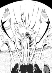 2boys anal angel_dust_(hazbin_hotel) anthro artist_request artist_signature black_body black_eye black_fur canon_couple feathered_tail feline femboy flexible gay gay_sex grabbing_sheets hands_on_ass hazbin_hotel heart heart-shaped_pupils heart_symbol husk_(hazbin_hotel) legs_up legs_up_pose legs_up_sex monochrome socks_(marking) source_request spider_humanoid suprised suprised_look tugging_sheets w_sitting white_body white_fur writing yaoi