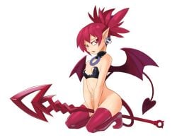 bottomless bottomless_female breasts disgaea disgaea_1 etna nippon_ichi_software small_breasts spear succubus succubus_tail succubus_wings vistamage