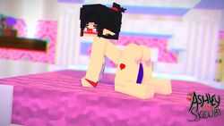 3d angel-matty animated ashley_succubi bed bedroom black_hair dildo female glasses local_best_va mine-imator minecraft nude red_eyes riding sex sound succubus tagme video voice_acted