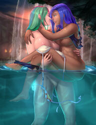 big_breasts breasts carrying david_delanty discarded_clothing embrace eve-ashgrove human humanized in_water incest my_little_pony princess_celestia_(mlp) princess_luna_(mlp) sisters smooth_skin straight_hair swimsuit yuri