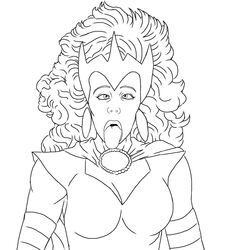 1girls ahe_gao blackfire blackfire_(comics) curly_hair dc dc_comics female female_only heroine komand'r line_art mask masked medium_breasts monochrome open_mouth solo straight_hair supervillainess teen_titans thewink tongue tongue_out