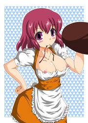 clothing huge_eyes kushieda_minori large_breasts nishimura_takashi tagme toradora! waitress