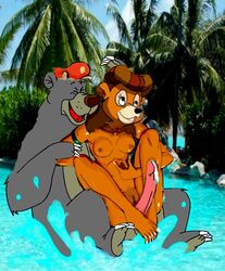 anthro anthro_only baloo bear disney female fur furry male mammal nipples penis pussy rebecca_cunningham straight tagme talespin
