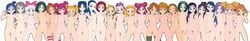 6+girls akimoto_komachi bow crossover dark_aqua_(precure) delica flat_chest fresh_pretty_cure futari_wa_precure_splash_star hair hairband honoka_yukishiro human hyuuga_saki inori_yamabuki kiryuu_kaoru kiryuu_michiru kujou_hikari kurumi_mimino mai_mishou miki_aono minazuki_karen misumi_nagisa momozono_love multiple_girls nozomi_yumehara nude nude_female peace_sign pretty_cure red_stockings rin_natsuki saki_hyuuga small_breasts stockings tagme urara_kasugano yes!_precure_5