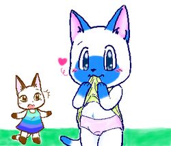 2girls animal_crossing feline mitzi_(animal_crossing) multiple_girls nintendo olivia_(animal_crossing) tagme