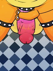 3:4 absurd_res accessory anthro balls belly big_penis bowser cel_shading claws cock_ring collar dododragon56 dragon genitals hi_res high-angle_view humanoid jewelry koopa male male_only mario_(series) masturbation motion_lines nintendo nude penis penis_accessory penis_jewelry reptile scalie solo spikes spread_legs spreading stroking turtle video_games