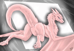 ass dragon female feral genitals h56_(hikkoro) hi_res presenting presenting_hindquarters pussy solo wyvern