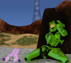 energy_sword halo halo_(series) hand_on_crotch looking_at_viewer male_only master_chief plasma_gernade