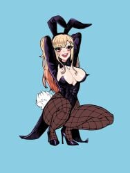 1girls 2d 2d_(artwork) 2d_artwork arm_behind_head asian asian_female asian_girl asian_woman background belly_button big_boobs big_breasts black_bowtie black_bunny_ears black_bunnysuit black_footwear black_hairband black_high_heels black_leotard black_shoes black_topwear blonde blonde-haired_female blonde_female blonde_hair blonde_hair_female blue_background bowtie breasts breasts_apart brown_legwear brown_pantyhose brown_stockings brown_tights bunny_costume bunny_ears bunny_tail bunnygirl bunnygirl_outfit bunnysuit busty busty_female busty_girl busty_teen busty_teenager calves cleavage collar crystalsugarstars curvaceous curvaceous_body curvaceous_female curvaceous_figure curvaceous_hips curvaceous_teenager curvy curvy_body curvy_female curvy_figure curvy_hips curvy_teen digital digital_art digital_drawing digital_drawing_(artwork) digital_media digital_media_(artwork) drawing ear_piercing earrings eyebrows_visible_through_hair female female_focus female_only female_protagonist fishnet_legwear fishnet_pantyhose fishnet_stockings fishnet_tights footwear full_body gyaru hand_behind_head high_heels high_school_student hourglass_figure inframammary_fold japanese japanese_female japanese_girl japanese_woman kitagawa_marin knees large_boobs large_breasts lean_figure legs legwear leotard long_hair looking_at_viewer monotone_background narrow_waist navel one_color_background open_mouth open_mouth_smile pantyhose parted_lips plain_background portrait posing posing_for_the_viewer red-eyed_female red_eyes school_girl shoes slender_body slender_waist slim_female slim_waist smile smiley_face smiling smiling_at_viewer solid_color_background solo sono_bisque_doll_wa_koi_wo_suru stockings teen_girl teenage_female teenage_girl teenage_tits teenager thick_thighs thighs tights tongue topwear upper_teeth white_collar wide_hips young_female young_woman