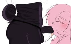 animal_humanoid anthro balls belly blowjob_face bodily_fluids buggy_(bugzthepug) bugzthepug canid canine canis clothing domestic_dog duo eyes_closed faceless_character faceless_male fellatio female female_penetrated genitals hair humanoid macktus male male/female male_penetrating male_penetrating_female mammal mammal_humanoid molosser oral penetration penile penis pink_hair pug purple_body purple_penis saliva saliva_on_penis saliva_on_tongue saliva_string sex slightly_chubby small_molosser thong toy_dog underwear