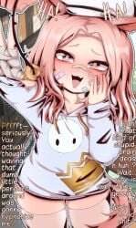 band-aid band-aid_on_face band-aid_on_nose bandage bandaged_arm bandages brat brat_taming bratty bratty_correction bratty_submissive cat_ears cat_girl cat_tail catgirl chasa chasa1990 dialogue domination_loss hoodie hypnosis instant_loss instant_loss_2koma naked_under_clothes oc original original_character pantsless pendant pendulum_swinging pink_hair pov pov_eye_contact smug smug_expression smug_eyes smug_face smug_female smug_grin smug_smile text yellow_eyes