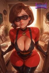 1girl ai_generated armchair bedroom big_ass big_breasts blush blushing blushing_at_viewer blushing_female blushing_profusely bob_haircut breasts_out brick_wall brown_eyes brown_hair cleavage curvy deurahh doorway elastigirl female female_focus framed_pictures half-closed_eyes helen_parr hi_res high_resolution huge_breasts imminent_anal imminent_fellatio imminent_oral imminent_penetration imminent_sex imminent_vaginal large_breasts mature_female milf morning_light mother open_book potted_plant pov pov_eye_contact seductive_smile shiny_skin short_hair smiling solo steaming steaming_body sunlight sweat the_incredibles thick_thighs voluptuous voluptuous_female wall_clock wide_hips window wooden_floor
