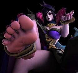 alternat0r218 feet foot_fetish foot_focus league_of_legends morgana soles