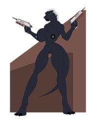 anthro female gun guns morningstarlewds nude nude_female tagme