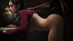 3d ada_wong ada_wong_(adriana) arched_back aroused aroused_face aroused_female artist_request asian asian_female bangs bare_ass bare_back bent_forward bent_over dress_up fucked_from_behind gloves leaning_forward mature mature_body mature_female mature_woman moaning naked naked_female nude nude_female resident_evil resident_evil_4 resident_evil_4_remake sex side_view sideboob sweater sweater_lift tagme thick_thighs unknown_artist video_game_character