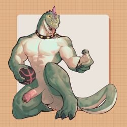 1:1 anthro ball balls big_penis collar collar_only erection facial_piercing femboy foreskin gay genital_piercing genitals glans goat_(movie) hi_res holding_ball holding_object homosexual homosexual_male humanoid_genitalia humanoid_penis jrjresq kneeling male male/male male_focus male_only male_penetrating modo_olachenko muscular muscular_anthro navel nipples nose_piercing nose_ring nude nude_anthro nude_male on_one_knee penis penis_piercing piercing prince_albert_piercing ring_piercing scalie septum_piercing septum_ring simple_background solo sony_corporation sony_pictures sony_pictures_animation tail tongue tongue_out unretracted_foreskin yellow_sclera