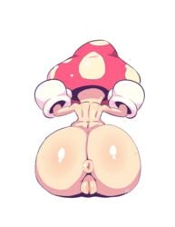 alpha_channel amanita anthro anus ass big_butt clothing elemental_creature elemental_humanoid female flora_fauna for_sticker_use fungi_fauna fungi_humanoid fungus gloves handwear humanoid lips mario_(series) mushroom mushroom_humanoid nintendo no_background nude plant png solo sticker_template super_mario_rpg transparent_background transparent_png video_games wide_hips