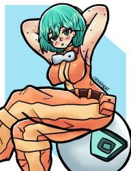 1female 1girl 1girls 2d 2d_(artwork) 2d_artwork armpit armpit_fetish armpit_focus armpits arms_behind_head arms_up artist_name artist_signature belt big_breasts blush blush_face blush_lines blushed_face blushing blushing_at_viewer blushing_female boobs breasts clothed clothes clothing curvy curvy_body curvy_female curvy_figure curvy_thighs female female_focus female_only graighoat green_eyes green_hair hourglass_body hourglass_figure hourglass_figured_female human human_female legs legs_crossed legs_together light-skinned_female light_body light_skin looking_at_viewer mole mole_under_eye moles motorslice orb_robot p_(motorslice) raised_arm raised_arms robot short_hair signature signature_artist_name silly silly_face simple_background sitting sitting_down solo solo_female solo_focus solo_girl thicc thicc_thighs thick thick_legs thick_thighs thighs thighs_bigger_than_head thighs_bigger_than_torso tits video_game video_game_character video_games