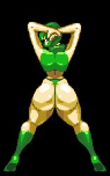 1girls animated ass ass_shake big_ass blue_eyes bottom_heavy bouncing_ass bubble_butt casetermk fat_ass female female_only green_hair green_shirt green_stockings green_thong large_ass looking_at_viewer looking_back nintendo ocarina_of_time saria shaking_ass shaking_butt solo stockings the_legend_of_zelda thick_ass thick_thighs thong twerking