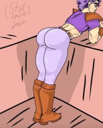 ass big_ass big_butt blue_hair boots jojo's_bizarre_adventure jonathan_joestar male male_focus male_only phantom_blood starchild_jojo thick_thighs thighs