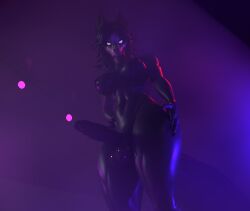 3d_(artwork) abs akiralove666 ambient_lighting anthro areola balls bedroom_eyes big_balls big_penis black_areola black_balls black_body black_breasts black_glans black_nipples black_penis bone breasts digital_media_(artwork) erection genitals glans glistening glistening_areola glistening_balls glistening_body glistening_breasts glistening_genitalia glistening_glans glistening_nipples glistening_penis glistening_thighs gynomorph hands_on_hips hi_res humanoid_genitalia humanoid_penis intersex looking_at_viewer low-angle_view narrowed_eyes nipples nude penis purple_lighting scp-1471-a scp-1471-a_(da.nilkaz) scp_foundation seductive skull solo thick_thighs white_eyes