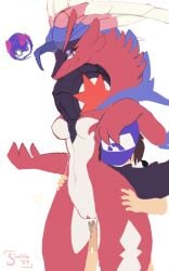 5:8 ancient_pokemon animated animated_gif anthro anthro_penetrated apex_build_koraidon biped blush bodily_fluids bodyguard_position breasts clothing cum cum_drip cum_from_vagina cum_in_vagina cum_inside dominant dominant_female dripping duo ejaculation faceless_character faceless_male featureless_breasts female female_anthro female_on_human female_penetrated from_behind_position front_view generation_9_pokemon genital_fluids genitals hand_on_head hat headgear headwear heart_symbol holding_object holding_pokeball human human_on_anthro human_penetrating_female infinite_cum infinite_genital_fluids interspecies koraidon larger_anthro larger_female larger_penetrated leaking_cum legendary_pokemon lidded_eyes looking_back loop male male/female male_human male_on_anthro male_penetrating male_penetrating_female mammal master_ball medium_breasts nintendo nude orgasm paradox_pokemon penetration penile penile_penetration penis penis_in_vagina pokeball pokemon pokemon_(species) pokephilia red_body sex short_playtime simple_background sinilla size_difference smaller_human smaller_male standing standing_sex tail thick_thighs vaginal vaginal_fluids vaginal_penetration vulva white_background wide_hips yellow_eyes