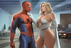 1boy 1boy1girl 1girls ai_generated big_ass big_breasts blonde_female blonde_hair breasts curvaceous curvy curvy_figure digital_media_(artwork) emma_frost female hellfire_club hips homo_superior huge_ass huge_breasts huge_thighs large_ass large_breasts large_thighs legs light-skinned_female light-skinned_male light_skin male male/female marvel marvel_comics mature mature_female mutant mutant_(marvel) mutate_(marvel) peter_parker phophopho rule_63 slim_waist spider-man spider-man_(series) straight thick thick_hips thick_legs thick_thighs thighs voluptuous waist white_queen wide_hips wide_thighs x-men