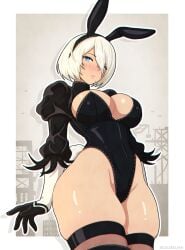 /// 1girls 2d 2d_(artwork) 2d_artwork adult adult_female big_boobs big_breasts black_bunny_ears black_bunnysuit black_hairband black_legwear black_leotard black_stockings black_thigh_highs black_thighhighs black_topwear blue-eyed_female blue_eyes blush_face blush_lines blushing blushing_at_viewer blushing_female blushing_lines breasts bunny_costume bunny_ears bunny_tail bunnygirl bunnygirl_outfit bunnysuit busty busty_female busty_girl celebelian curvaceous curvaceous_body curvaceous_female curvaceous_figure curvaceous_hips curvy curvy_body curvy_female curvy_figure curvy_hips digital digital_art digital_drawing digital_drawing_(artwork) digital_media digital_media_(artwork) drawing eyebrows_visible_through_hair female female_focus female_only fingers flushed flushed_cheeks flushed_face from_below_view from_front front_view glossy_breasts glossy_skin groin hair_between_eyes head_tilt hourglass_figure inguinal_crease inguinal_ligament large_boobs large_breasts lean_figure legs_closed legs_together legwear leotard looking_at_viewer looking_down looking_down_at_viewer low-angle_shot low_angle_view mature mature_female mature_woman mole mole_above_mouth mole_on_body mole_on_cheek mole_on_face narrow_waist nier:_automata nier_(series) portrait shiny_breasts shiny_legs shiny_skin shiny_thighs short_hair shoulders skindentation slender_body slender_waist slim_female slim_waist solo standing stockings thick_thighs thigh_highs thighhighs thighs thighs_together tilted_head top_view topwear underboob upper_body view_from_below viewed_from_below voluptuous voluptuous_body voluptuous_female voluptuous_figure voluptuous_woman white-haired_female white_border white_hair wide_hips woman yorha_2b