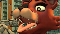 16:9 3d_(artwork) 4k absurd_res allpixelsmatter animatronic anthro bodily_fluids canid canine car city digital_media_(artwork) domestic_cat dripping facepalm felid feline felis female five_nights_at_freddy's fox foxy_(fnaf) fur hi_res huge_filesize imminent_vore machine macro male male/female mammal object_vore open_mouth red_body red_fur robot saliva saliva_drip saliva_on_tongue saliva_string scottgames size_difference the_joy_of_creation the_joy_of_creation:_story_mode unimpressed vehicle vore widescreen