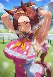 1girls ai_generated animal_ears anthropomorphization eyes female hair legs sakura_bakushin_o_(umamusume) skin tagme tharkica umamusume umamusume_pretty_derby young
