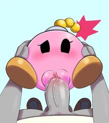 1boy 1girls animate_inanimate blush bob-omb bombette dizzytizzy female_focus mario_(series) nintendo paper_mario penetration pink_body puffy_pussy pussy shoes smaller_female vaginal_penetration waddling_head