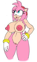 1girls amy_rose anthro bracelet clit_growth clitoris eulipotyphlan female female_only flat_colors fur furry furry_only genitals hedgehog jewelry mammal naked nipples nude pink_body pink_fur pussy sega solo solo_female sonic_(series) tail tryfag