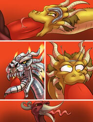 3_heads anthro comic cybernetics cyborg derp_eyes dinosaur dragon duo fellatio female fucked_silly gay godzilla_(series) headgear hi_res horn hydra kaiju looking_pleasured machine male mecha-king_ghidorah meme multi_head narrowed_eyes oral oral_penetration penetration penile pterosaur reptile rodan scalie sex straight thebigbadwolf01 toho tongue tongue_out