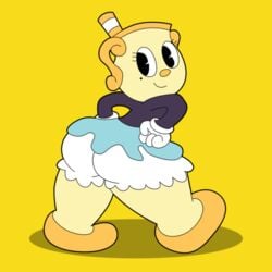 anthro big_butt butlova cuphead:_the_delicious_last_course cuphead_(game) female_only looking_at_viewer ms._chalice smiling_at_viewer upskirt