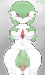 1futa big_balls big_penis furry futa_gardevoir futa_only futanari gardevoir huge_cock nintendo pokemon pokemon_(species) pokemon_rse sideebi solo steam