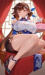 1girls ai_generated birthday_cake blush blushing_at_viewer breasts brown_hair cake chinese_clothes curtains curvaceous curvaceous_body curvaceous_female curvaceous_figure curvaceous_hips curvaceous_thighs eyes hair honkai_(series) honkai_impact honkai_impact_3rd hourglass_figure hourglass_figured_female hoyoverse large_boobs large_breasts large_tits li_sushang li_sushang_(jade_knight) long_brown_hair looking_at_viewer low_twintails mature_body mature_female mature_woman mihoyo plump_boobs plump_breasts plump_tits ponytail qipao red_curtains solo_female voluptuous voluptuous_female voluptuous_woman window