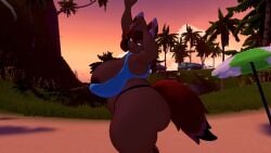 3d 3d_model areola areola_slip areolae areolae_slip beach beach_background belly big_ass big_breasts female female_only fox_ears fox_girl fox_tail huge_ass huge_breasts mishuyuu_(modeler) nozomiheku ravenholmcar re-logic sunset terraria the_nozomi_heku thick_thighs thighs vrchat_avatar zoologist_(terraria)