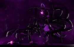 3d_(artwork) all_fours anthro chastity_device clothing digital_media_(artwork) dominant drone duo e16f_(tanza3d) gas_mask goo_tentacles hi_res hypnosis hypnotic_visor latex latex_clothing latex_skinsuit latex_tentacles liquid_latex lock_bulge lock_symbol male male/male mask mind_control null_bulge skinsuit tail tanza3d tanza_(tanza3d) tentacle tight_clothing